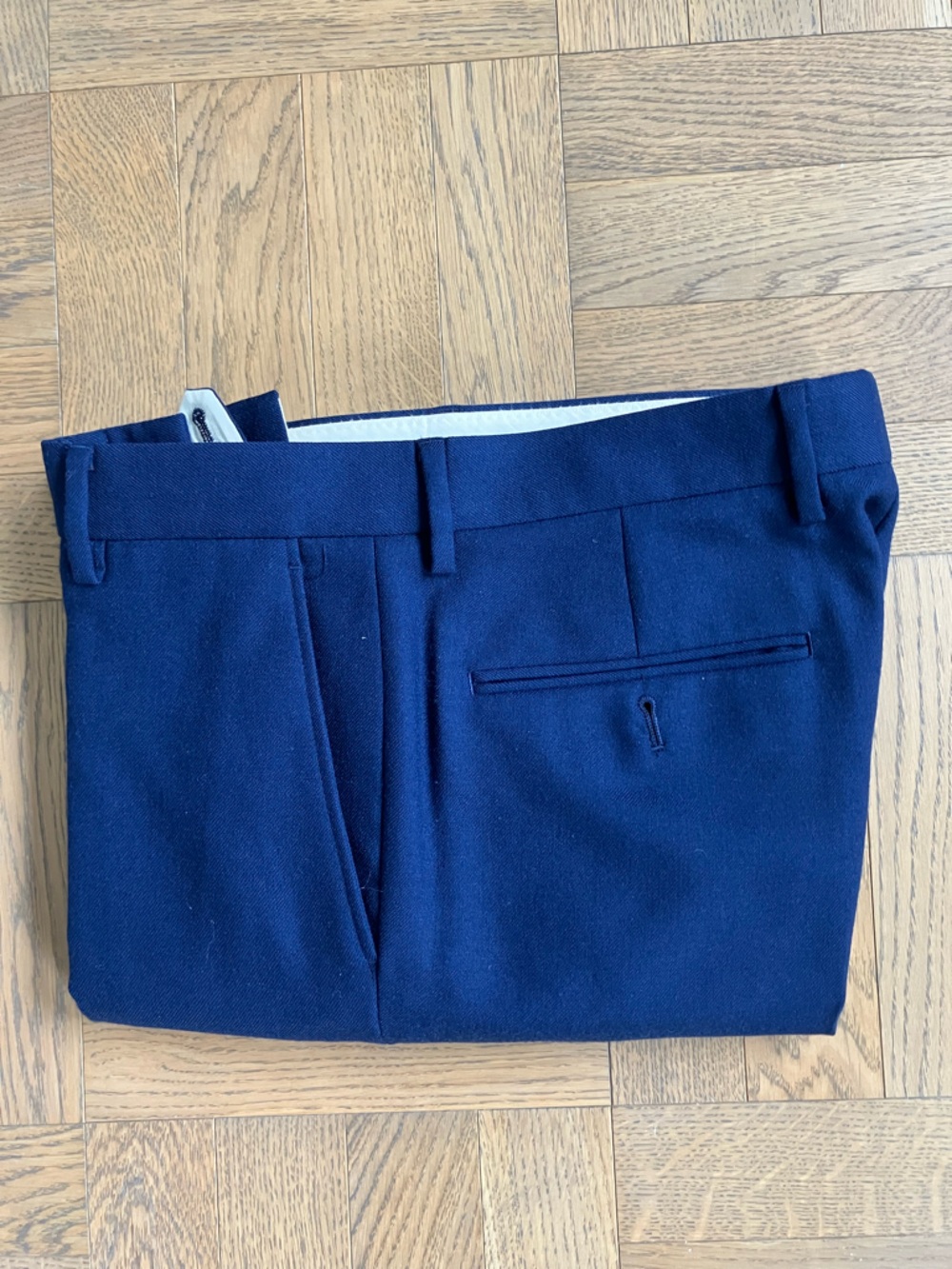 J.Crew Men’s Bowery Slim Fit Blue 100% Wool Trousers 30x30